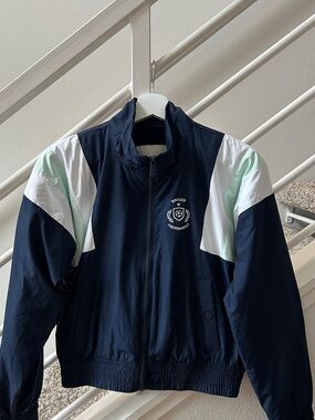Abercrombie & Fitch Navy, White & Mint Soccer Tournament Windbreaker Jacket
